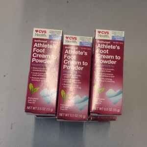 3 x CVS athlete foot cream to powder .5 oz